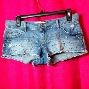 🩳 HOLLISTER BEAD ACCENT JEAN SHORTS 5